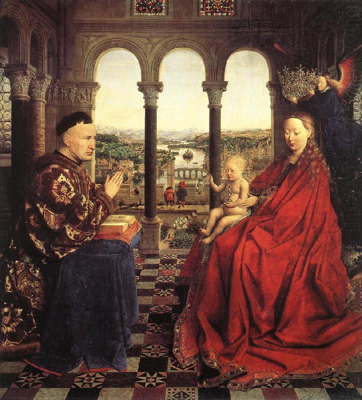 EYCK, Jan van The Virgin of Chancellor Rolin dfg china oil painting image